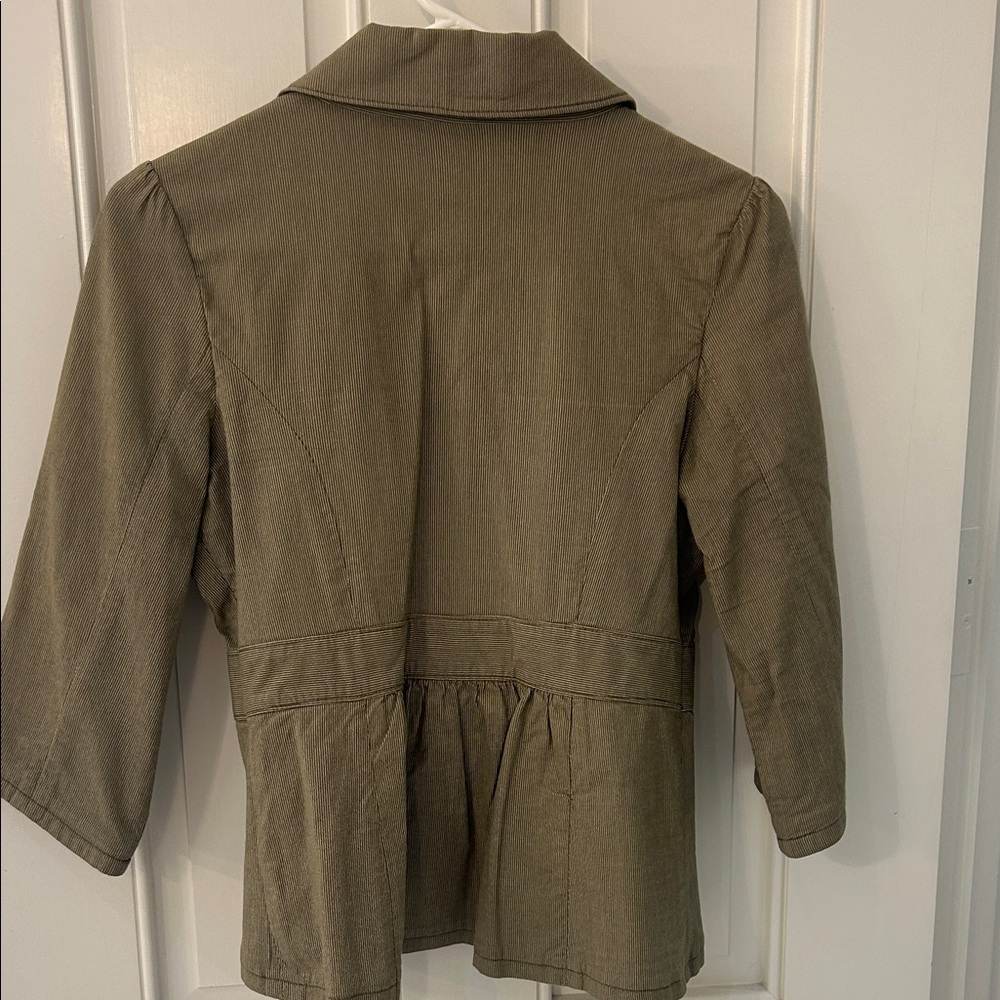 Tulle Olive Tie-Front Blazer - Picture 5 of 6